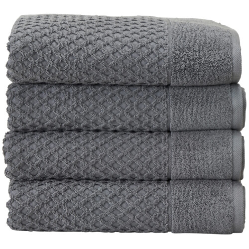 Toalhas de Banho Cinza Escuro - 100% Algodão 4 Pacote 54x27