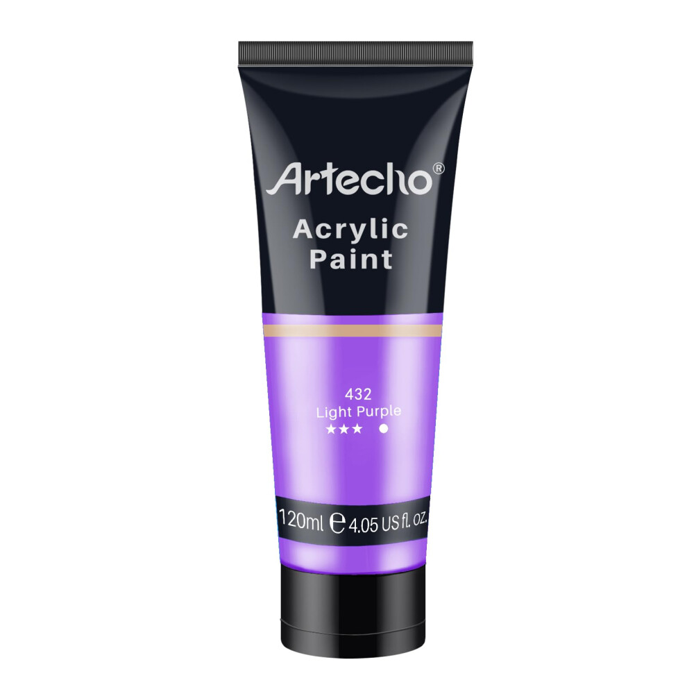Artecho Vernice Acrilica Per Arte, Viola Chiaro, 120 Ml, Per Legno, Tessuto, Artigianato, Tela, Pelle E Pietra, Colori Acrilici Per Dipingere Adatto Per Principianti E Pittori Professionisti-image
