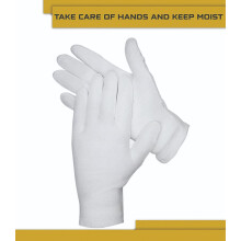 DOVORTEX 12 Pcs White Cotton Gloves| Cotton Gloves for Eczema| Cotton Gloves for Dry Hands| Moisturizing Gloves | Inspection Gloves| Coin Handling and