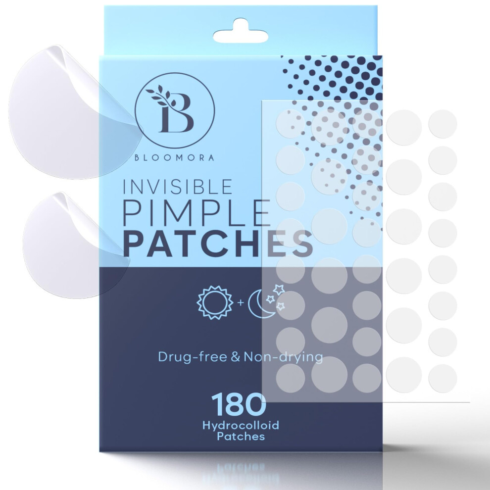 Bloomora Invisible Pimple Patches For Face (36Count) Hydrocolloid Patch For Acne Spot Treatment Acne Treatment For Face Acne Patches Zit Patches F