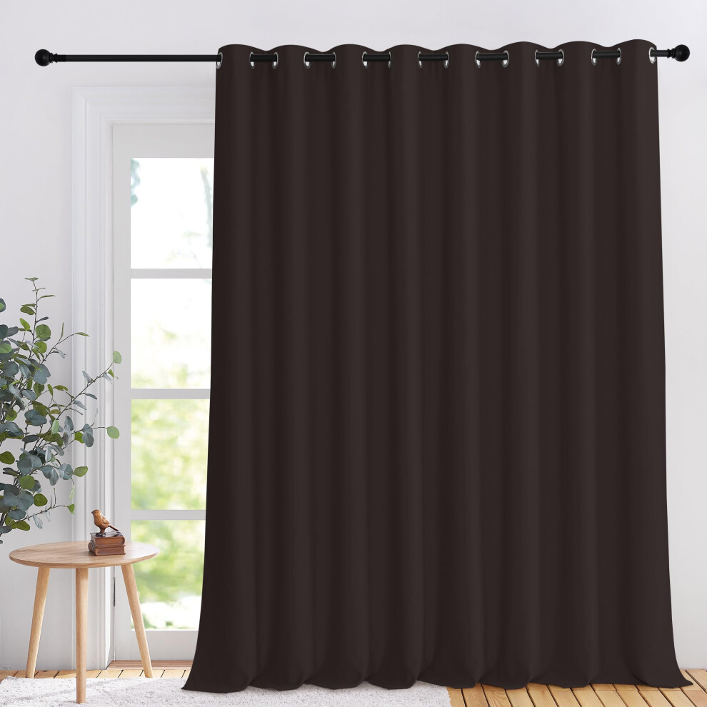Rideau occultant marron NICETOWN, 274 cm de long, œillets, isolation thermique, économie d'énergie, isolation phonique, pour salon/chambre, 120 x