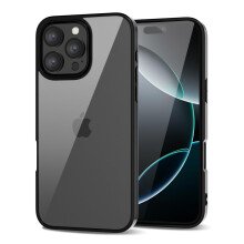 LoeoeL for iPhone 16 Pro Case Clear  Transparent Hybrid 16 Pro Phone Case [Hard Plastic & Soft Silicone Bumper] Acrylic Non Yellowing Thin Slim Protec