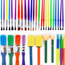 Horizon Group USA Paint Brushes -35 All Purpose Paint Brushes Value Pack - Indeholder 8 forskellige typer pensler Fantastisk med akvareller akryl