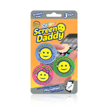 Scrub Daddy  Screen Daddy - Multi-color  Multi-use Microfiber Cleaning Pads for Electronic Screens With Convenient Storage  Scratch Free  Streak