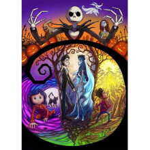 DIY diamant schilderij Jack en Sally Halloween 12x16 inch volledige ronde boorsets Nightmare Before Christmas kruissteek moza?k kunst voor volwassene