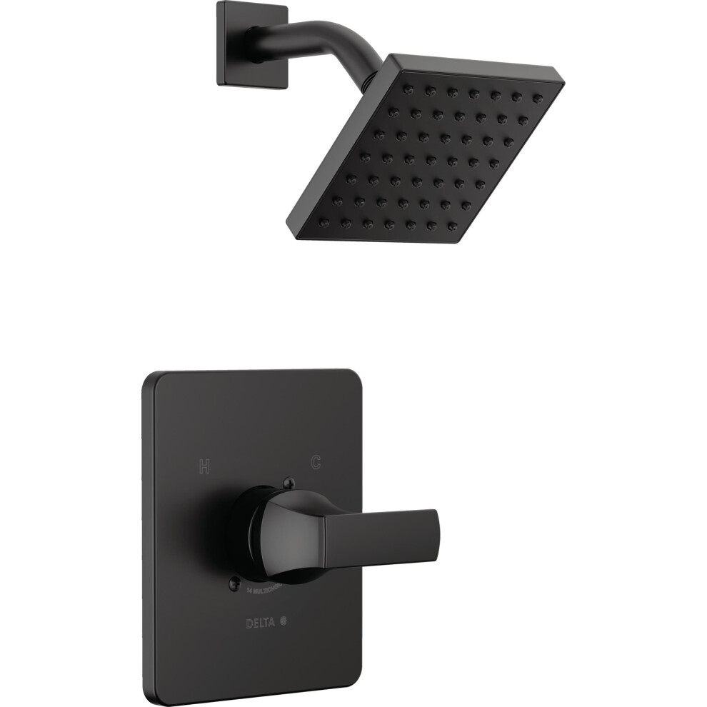 Photos - Other Bathroom Accessories Delta Faucet Velum 14 Series Single-Function Black Shower Faucet Set Valve Trim Kit Shower Handle  Shower Trim Kit Show 