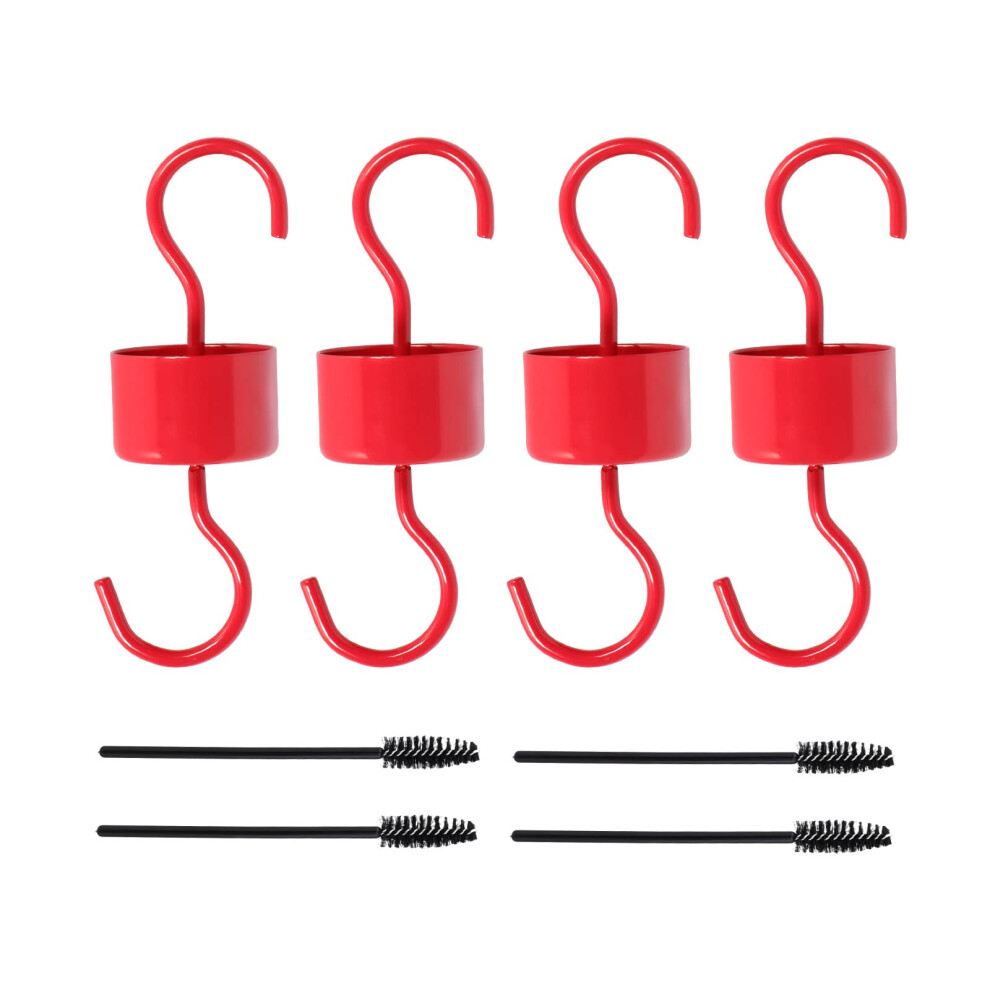 Metal Ant Moat for Hummingbird Feeders  Red Hummingbird Feeder Ant Guard for Outdoor Hangers  Ant Trap Nectar Protector  Garden Decor  Sturdy & Leakpr
