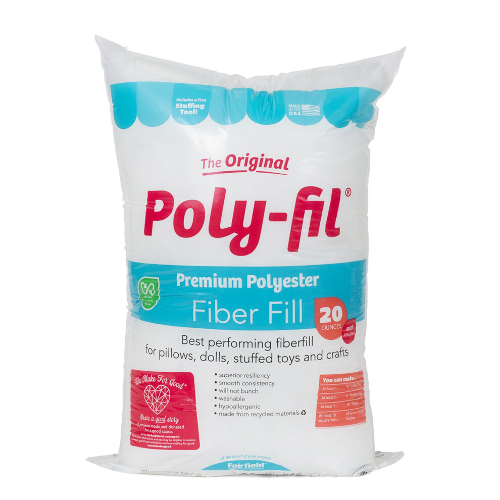Fairfield De originele Poly-Fil Premium Polyester Vezelvulling Zachte Kussenvulling Vulling voor Knuffels Speelgoed Wolkendecoraties en Meer Ma