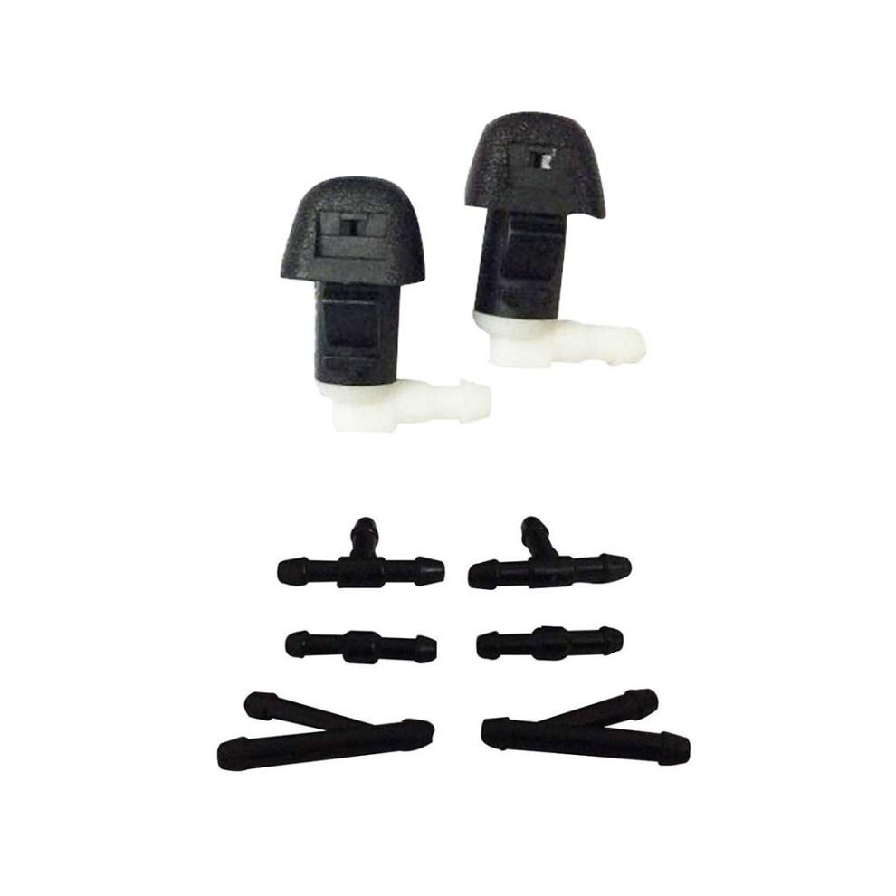 ZHParty Front Windshield Wiper Washer Jet Hood Nozzle Sprayer with 6 Pcs Connector Kit for HONDA 09-15 Honda Pilot 14-17 Honda Odyssey-Replaces OEM #-image-OPC-PFMK7J8-NEW
