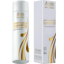 Vitamin-Keratin-Shampoo-Haarbehandlung     Biotin und Kollagenprotein mit Rizinus   l fur lockiges, welliges und glattes Haar     Sulfatfreies Produkt