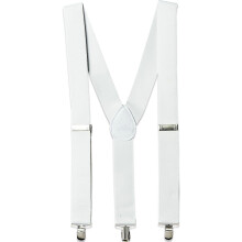 Suspensrios de acessrios de clipe de metal ajustvel branco  1 pacote  Polister durvel, acessrio elegante e verstil  perfeito para casam