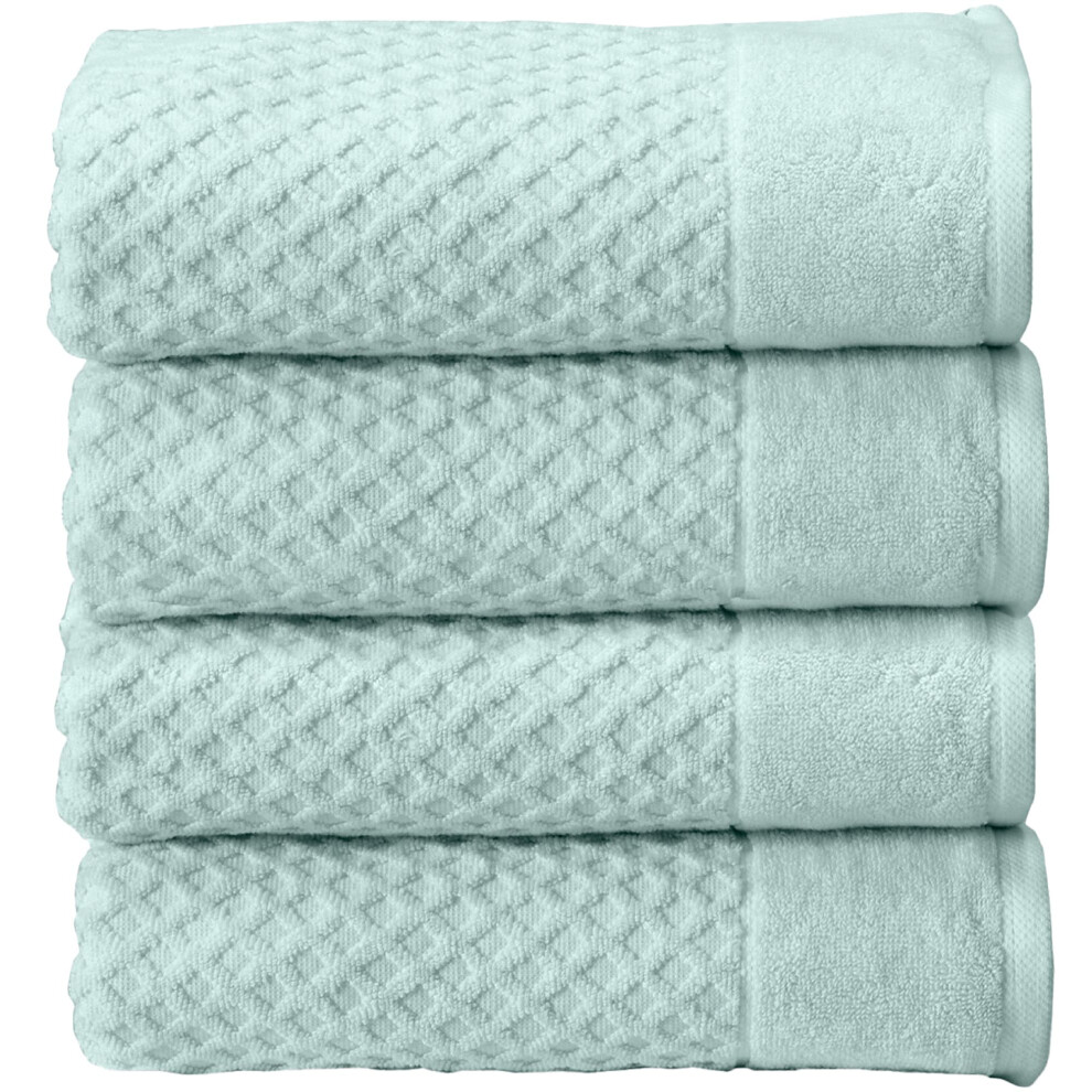 Ensemble de serviettes de bain 100 % coton bleu Great Bay Home | 4 serviettes de bain douces (76 x 132 cm) | Serviettes de bain tr   s absorbantes