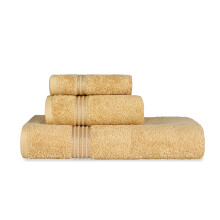 Ensemble de serviettes de 3 pieces en coton egyptien superieur serviettes de base pour la salle de bain decoration invitee appartement de douche