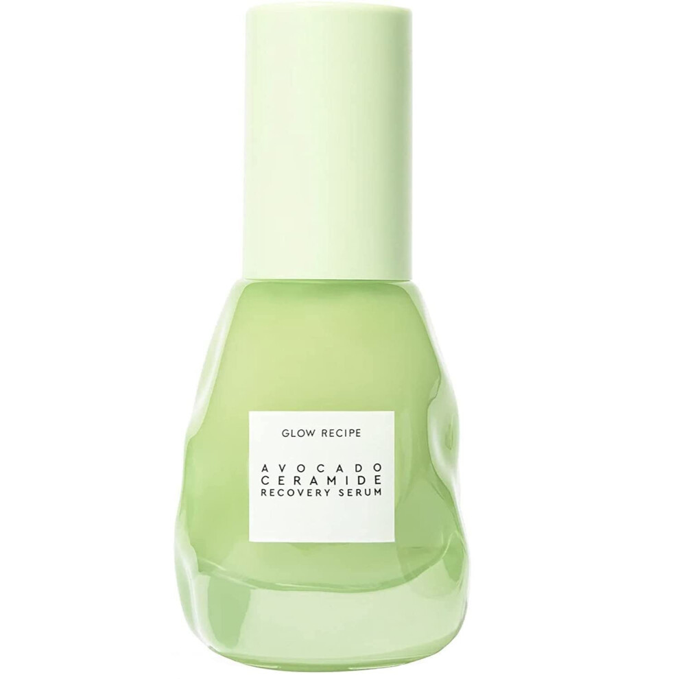Glow Recipe Avocado Ceramide Serum - Hydrating Face Serum for Women & Men - Redness Relief  Dry Skin & Skin Barrier Repair - Lightweight  Milky Textur