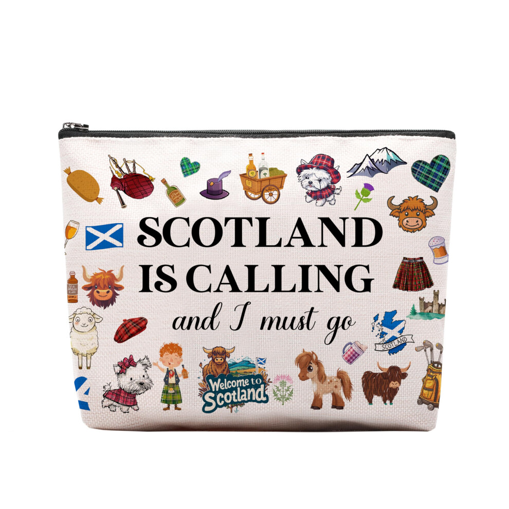 Ceasqvaa Scotland Scottish Gifts Makeup Bag Scotland Travel Trip Essentials Souvenirs For Women Edinburgh Gift Scotland Is Calling And I Must Go Mak