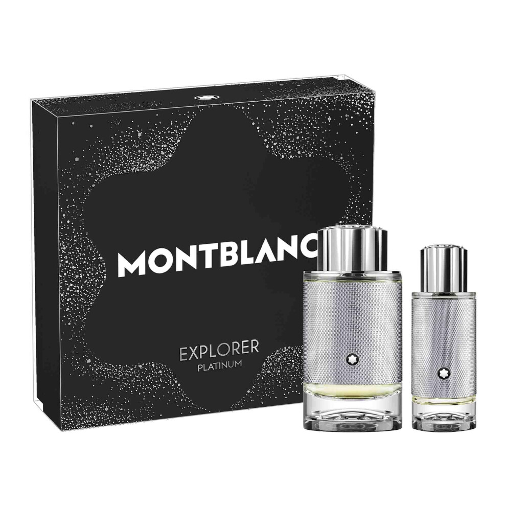 MONTBLANC Explorer Platinum Eau de Parfum 2 Piece Set - 3.3 fl. oz. Spray  1.0 fl. oz. Spray - Long Lasting Fragrance with notes of Violet Leaf  Clary