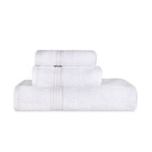 Ensemble de serviettes de 3 pieces en coton egyptien superieur serviettes de base pour la salle de bain decoration invitee appartement de douche
