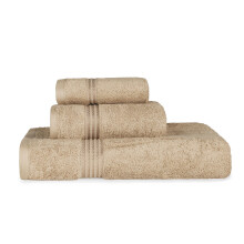 Ensemble de serviettes de 3 pieces en coton egyptien superieur serviettes de base pour la salle de bain decoration invitee appartement de douche