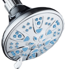 AquaDance Antimicrobial - Anti-Clog High-Pressure 6-Setting Shower Head with Microban Nozzle Protection from Growth of Mold Mildew & Bacteria for St