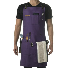 Asaya Chef BBQ- en Werkschort met Flesopener en Handdoek - Duurzaam 10oz Katoenen Canvas Messing Hardware en gekruiste rugbanden - Voor Heren Dames G