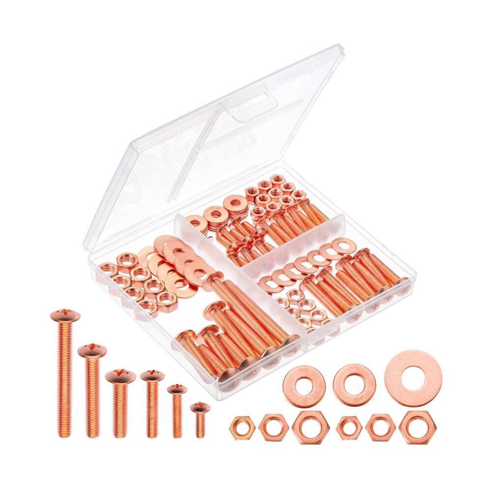 Mr. Pen- Bolts Nuts And Washer Assortment Kit 113 Pcs Rose Gold Nuts And Bolts Assortment Kit Assorted Nuts And Bolts Nut Bolt And Washer Assor 840316914918