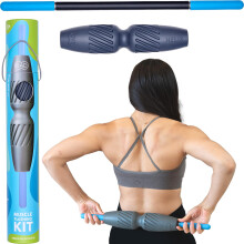 Kit de limpieza muscular 2 en 1 RAD: incluye rodillo de espuma para ejercicios y rodillo de masaje, rodillo de masaje de tejido profundo, rodillo