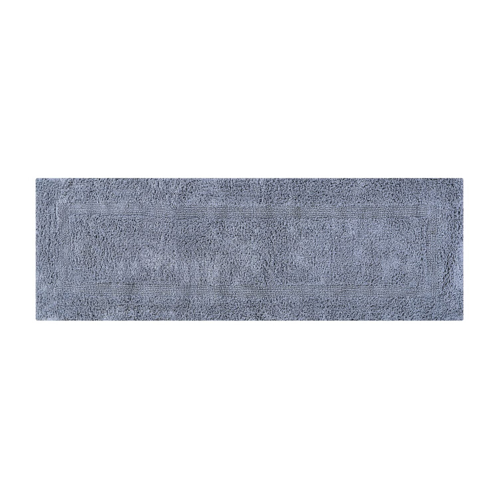 Tapis de bain 100 % coton de la collection Lux de Better Trends, tapis de bain argent    - Tapis de bain touffet    r   versible, absorbant et lavable