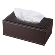 High-end mode pu lederen tissue box houder zakelijk zwarte rechthoekige tissue box cover servethouder lade papierdispenser thuiskantoor auto tissue h