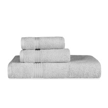 Ensemble de serviettes de 3 pieces en coton egyptien superieur serviettes de base pour la salle de bain decoration invitee appartement de douche
