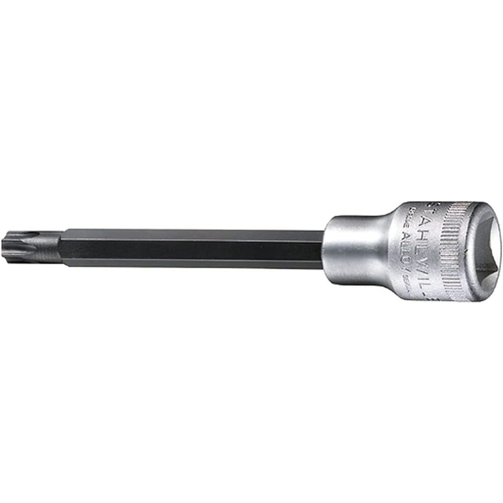 Stahlwille 03131240 Screwdriver Sockets No. 1054TX for inside TORX screws  1/2 inch Drive  Extra Long  Size T40  Torx Size 6.6mm  Chrome-plated Finish