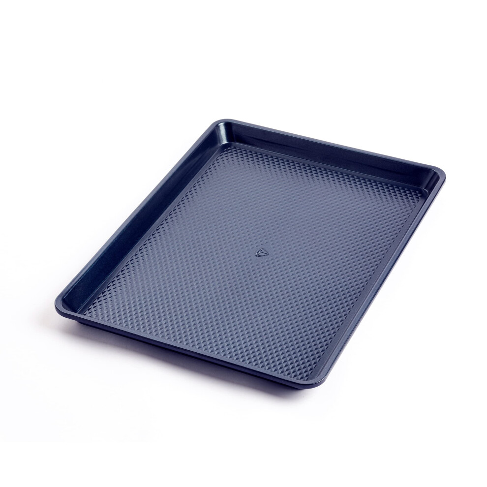 Blue Diamond Half Cookie Sheet Diamond Infused Ceramic Nonstick Baking Pan PFAS & PFOA-Free Bakeware Dishwasher & Freezer Safe Durable Oven Tray