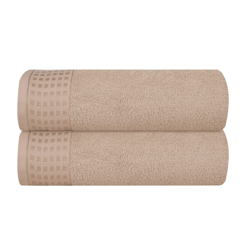 GLAMBURG 100% Cotton 2 Pack Oversized Bath Towel Set 28x55 Inches Ultra Soft Highly Absorbant Compact Quickdry & Lightweight Large Bath Towels-image-OPC-PFT2VGY-NEW