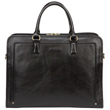 Borsa da lavoro professionale Banuce in pelle pieno fiore conciata al vegetale italiana per donna, elegante borsa porta computer portatile da 14