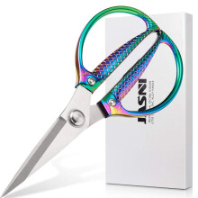 Jasni Fish pattern Powerful kitchen scissors professional Heavy Duty Multi-Purpose pretty Color rainbow Titanium Coating Forged Stainless Steel fish