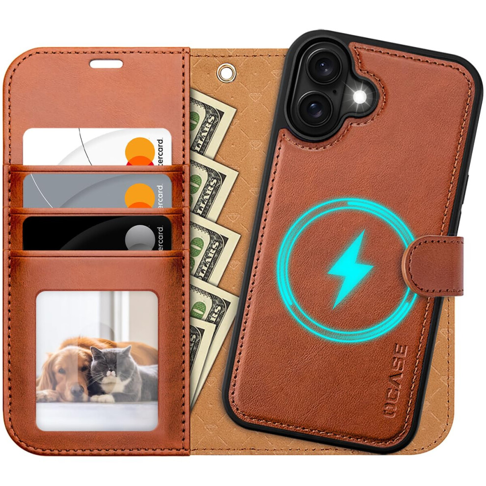 Ocase For Iphone 16 Case Detachable Wallet Case With Card Holder [2 In 1] Pu Leather Flip Folio Case With Rfid Blocking Stand Wrist Strap Shockproof 751242474431