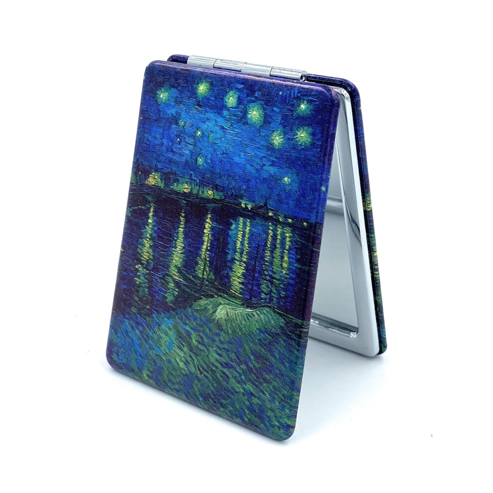 Miroir de poche Aeisage, petit miroir compact pour homme, format de poche, miroir de maquillage, mini miroir pour sac     main, cadeau, miroir avec