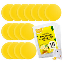 SereneLife Geurdisc 15 stuks Citroen Geurdisc, Geschikt voor Handdoekverwarmers, Past in de meeste Luchtverfrisserhouders