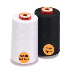 Fir nou - 30 de op?iuni - 2 conuri mari de 5500Y (5000M) fiecare fire de poliester filat universal 40S/2 (Tex27) pentru piesa ?i cusut pentru mat