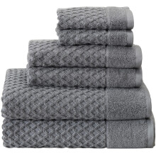 Great Bay Home Badetuch- und Waschlappen-Sets aus 100 % Baumwolle | 2 Badetcher, 2 Handtcher und 2 Waschlappen | Schnell trocknende Badetcher | Gr