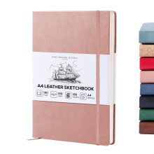 BEECHMORE BOOKS Schetsboek, A4 8.5 x 11.5 inch Leeg Schetsboek voor Tekenen, 156 Pagina's Dikte Papier 160gsm, Hardcover