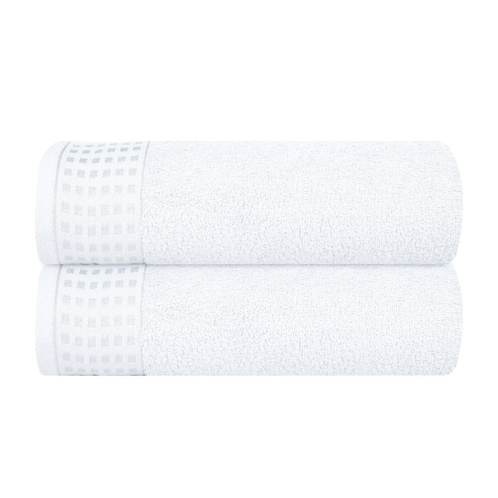 GLAMBURG 100% Cotton 2 Pack Oversized Bath Towel Set 28x55 Inches Ultra Soft Highly Absorbant Compact Quickdry & Lightweight Large Bath Towels-image-OPC-PFSWVWG-NEW