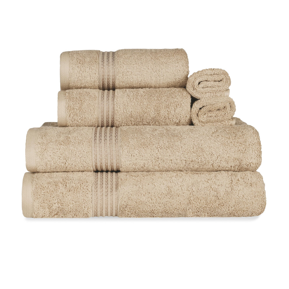 Ensemble de 6 serviettes de bain en coton égyptien de qualité supérieure, essentiels pour la salle de bain, serviettes pour salle de bain, appart