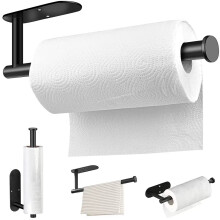 MGahyi Papieren Handdoekhouder Wandmontage Zelfklevend of Boren Onder Kast Keuken 13,2 inch Roestvrij Staal Papieren Handdoekrolrek Handdoekrolhanger