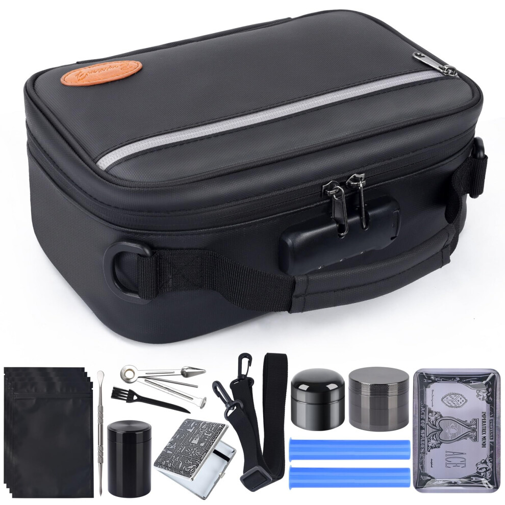 BOYISTARG Bag Container with Combination Lock and Accessories Travel Medicine Storage Bag Money Cosmetic Organizer Great Christmas with 10 Small Items-image-OPC-PGGBSKV-NEW