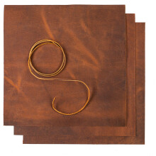 ?gte l?derplader til l?derh?ndv?rk - Full Grain Buffalo Leather Squares - Fantastisk til smykker l?der tegneb?ger Cricut Arts & Crafts - Inkluder