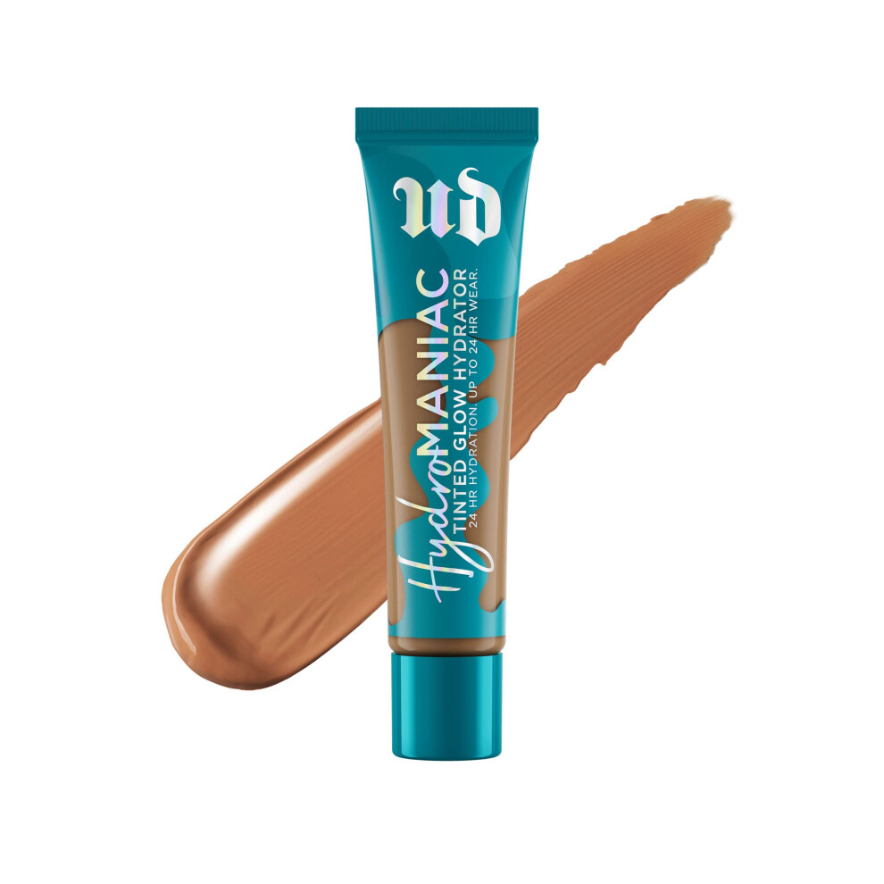 Urban Decay Hydromaniac Dewy Foundation (55 Medium Deep Neutral)  Hydrating Tinted Moisturizer for Dry Skin  Buildable Medium Coverage  Non-comedogeni