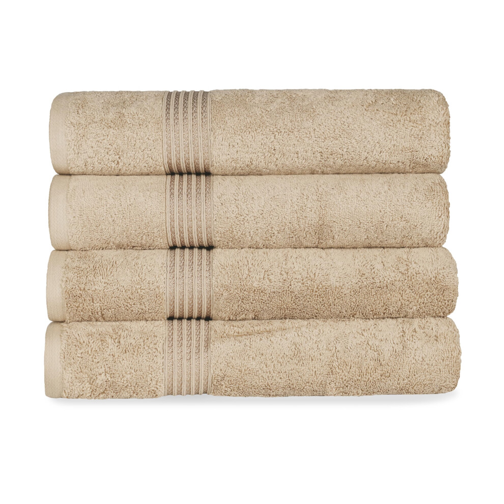 Ensemble de 4 serviettes de bain en coton égyptien de qualité supérieure pour douche, bain, spa, hôtel, serviettes de corps douces, essentiels Ai