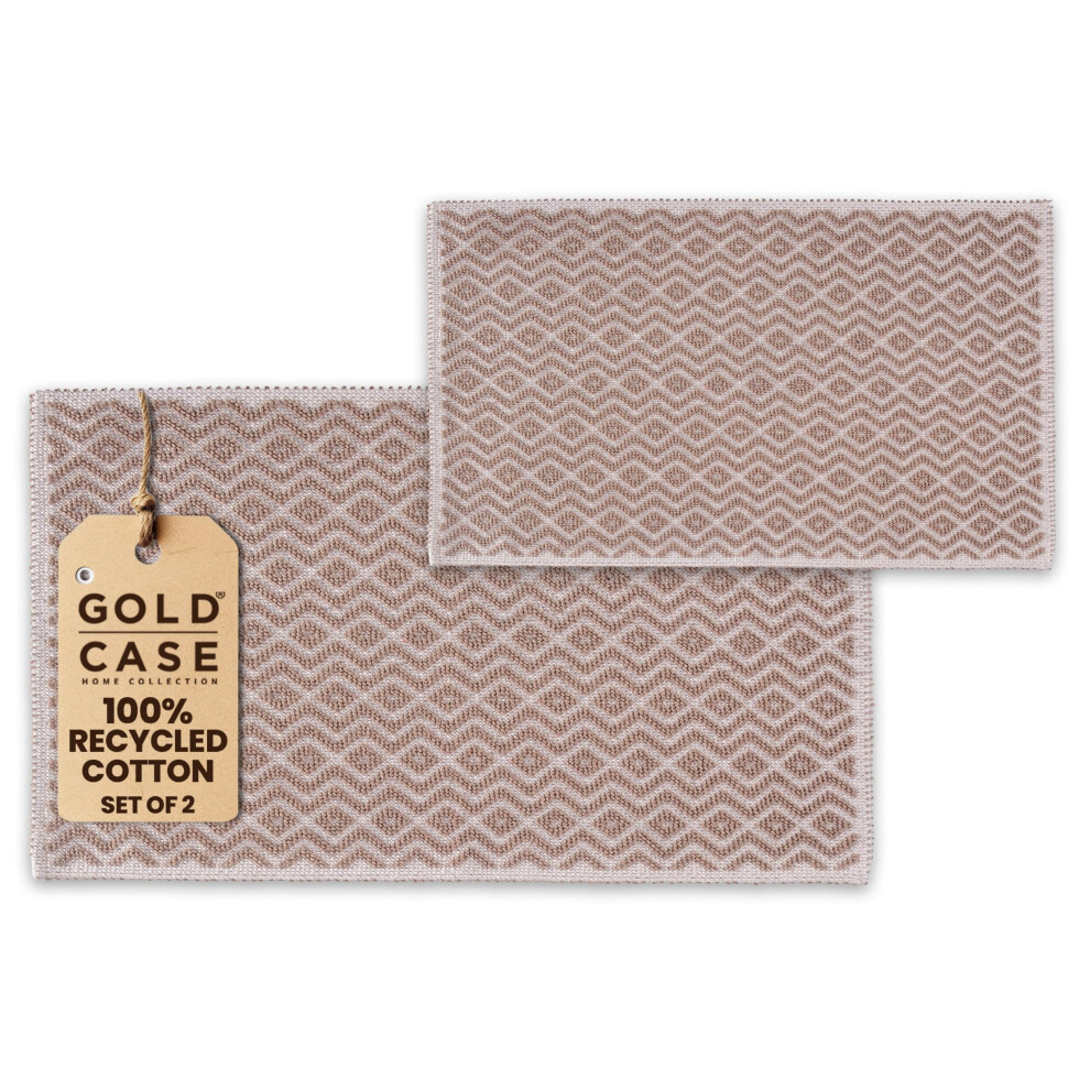 Tapis de bain 100 % coton (lot de 2) - Tapis de bain turc absorbants - Tapis de bain lavable pour sol et baignoire - Tapis de bain pour douche - Tapis