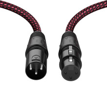 Cablu XLR BIFALE XLR 50ft 2pack greoi nylon mpletit XLR Cablu de microfon Masculin la femei 3pin Cablu microfon echilibrat compatibil cu microfo