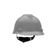 MSA 495855 Capacete de segurana estilo bon V-Gard com suspenso de catraca Fas-Trac III | Correias de coroa autoajustveis ????com proteo sup